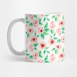 Flowers in Pink - Floral Pattern Mug